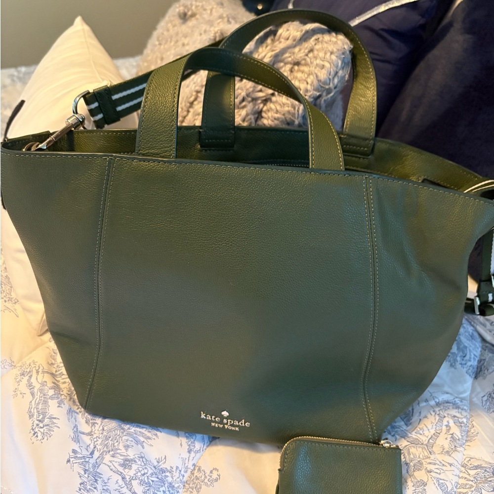 Kate Spade Olive Green Tote Bag